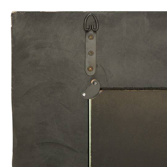 Black Wood Wall Mirror, 47" x 30"